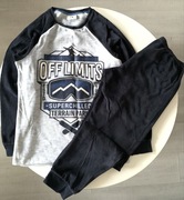 C&A Zimowa PIŻAMA 170 Ciepła welurowa bawełniana chłopięca na zimę IDEAŁ