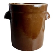 Gliniany garnek kamionkowy 2,5 l FNK Bochnia PRL 18 cm