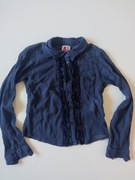 H&M lekka koszula bluzka dziewczęca granat r 128/134