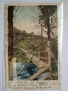 BRZEG Brieg ?? kładka nad rzeką 1904