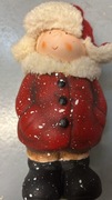 Ceramiczna figurka chłopca / chłopiec / ozdoba / dekoracja zimowa