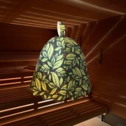Czapka do sauny - MOTYW ZIELONYCH LIŚCI stylowa i praktyczna