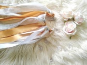 Piękny brokatowy ring oczepinowy z 24 wstazek 3 kolory do wyboru