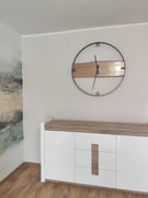 Duże Zegary ścienne 100cm Loft, Orzech, Dąb . Rękodzieło 