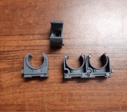 10x uchwyt otwarty elektroinstalacyjny U-18S do rur fi18 szary