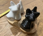 Solniczki ceramiczne pieski zestaw do kuchni stołu