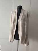 Kardigan beżowy w rozmiarze z metki XL. Stan idealny.