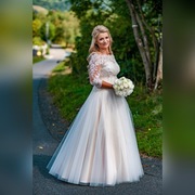 Suknia ślubna księżniczka projekt Doroty Wróbel