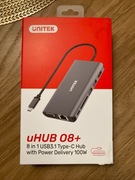 Hub USB - C Unitek - 8w1 - HDMI, VGA, SD, LAN...