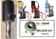 Adapter uchwyt 1/2 cal-20UNF-Weldon 19  Celma Bosch wiertarka magnetyczna