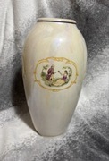 Wazon Ćmielów PRL | Malatura Perłowa Iryzująca | Scenka Rodzajowa | Vintage