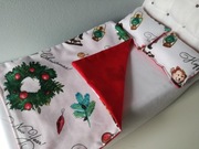 Pościel świąteczna dwustronna dla lalki Barbie