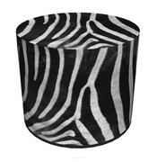 BENTONI - Okrągła pufa dekoracyjna - ZEBRA
