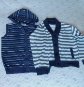 bezrękawnik - kamizelka  122 i  sweterek - bluza 128