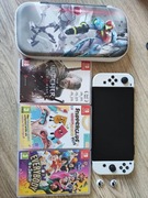 Nintendo Switch OLED+Wiedzmin 3PL+Snipperclips Plus+Everybody12 Switch+etui