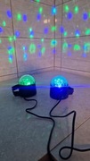 Projektor 3 w rgb led kula disco światła dyskotekowe obrotowa pilot