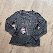 Etam Szara góra od piżamy bluzka zimowa M pingwinek