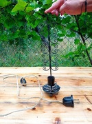 Metalowy lampa na ścianę PRL