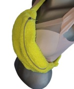 Neonowa nerka saszetka H&M kożuszek miękka pluszowa zamek biodrowa na ramię