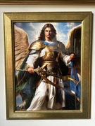 Archanioł Rafał złota rama 38/48 Obraz reprodukcja