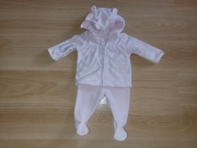 Komplet polarowy H&M bluza spodnie rozm. 62 różowy