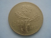 Włochy 20 lirów 1957