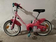 Rower dla dziecka dziewczynka JEDNOROŻEC 14" B'TWIN DECATHLON RÓŻOWY