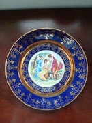 MZ Czechoslovakia talerz płaski obiadowy lub na ciasto dekoracyjny