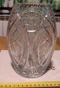 Stary kryształowy wazon na kwiaty PRL