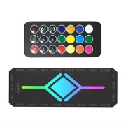 Kontroler hub rozdzielacz 3 w 1 PWM / aRGB x 9 + Pilot - czarny 