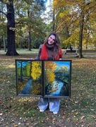 Jesienne pejzaże – akryl na płótnie