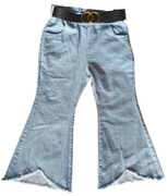 Spodnie dziewczęce DZWONY jasne roz. 110/116