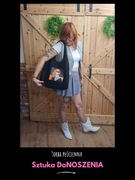 Torba szoper na zakupy torebka  duża noszę sztukę JustKali.art 