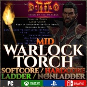 Diablo 2 Resurrected D2R Warlock Torch MID Pochodnia Ladder s13 