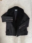 Kożuch IRO SOIZIT wełniany szary 36/S kurtka zimowa