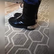 czarne botki blaszki