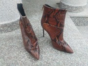 JIMMY CHOO nr 39 luksusowe i eleganckie botki na szpilce skóra nowe