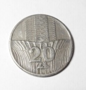 Moneta 20 zł Wieżowiec i kłosy 1973