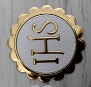 Scrapki Hostia złota + biały papier + złota l