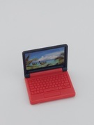 Laptop dla lalek Barbie czerwony z czarnym