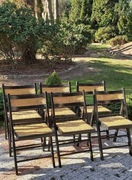 Drewniane krzesło z Rafią z lat 70-tych PRL