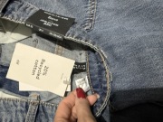 Jeansy H&M 34 XS szerokie nogawki wide leg wysoki stan niebieskie