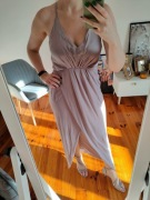 Wieczorowa sukienka L wrzosowa Tfnc