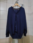 kardigan XXXL granatowy ciemny granat sweter rozpinany oversize długa góra 