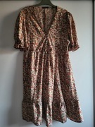 Sukienka do kolanlato xl w kwiatki