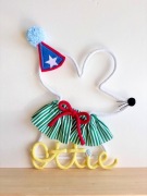 cyrkowa mysz z imieniem - dekoracja do pokoju dziecka 