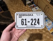 Tablica rejestracyjna USA Nebraska motocyklowa