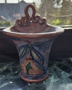 Francuska Ceramika Malowana Waza 19cm F. F. Griffi Terraghja Corsica