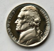 5 cent 1970 S PROOF five cents  UNC 