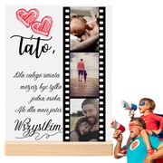 RAMKA ZE ZDJĘCIEM NA SZKLE DZIEŃ OJCA DLA TATY PERSONALIZOWANY PREZENT